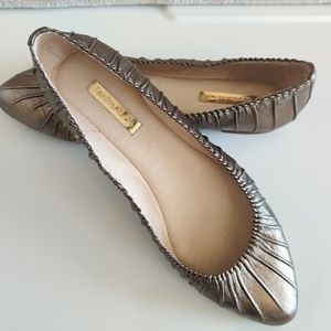 Louise et Cie Ashlin Pewter Leather Flats